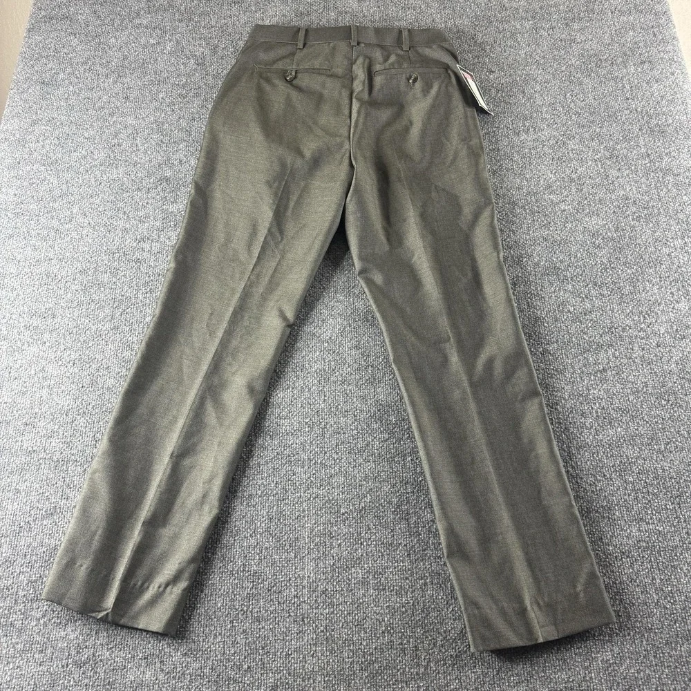 Roundtree & Yorke TravelSMART Pants Mens 30x30 Gray Classic Fit Dress Stretch